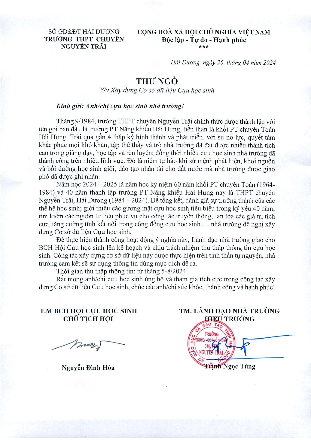 Thu ngo xay dung Co so du lieu CHS